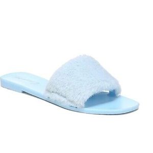NIB Circus by Sam Edelman Everette Plush Jelly Slide Sandals Size 8 Baby Blue